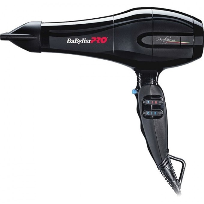 Фен BABYLISS PRO PRODIGIO, 2300Вт, ионизация , 2 насадки BAB6730IRE